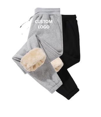 Casual Style String Drawing Waist Winter Thick Sherpa Fleece Joggers per pantaloni da ginnastica maschile