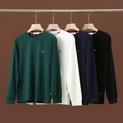 Pelle-Friendly 0 Pressure Feeling Hoodie da uomo a manica lunga senza rivestimento con modello di lettere