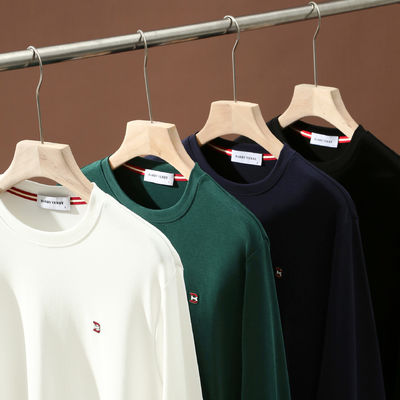 Pelle-Friendly 0 Pressure Feeling Hoodie da uomo a manica lunga senza rivestimento con modello di lettere