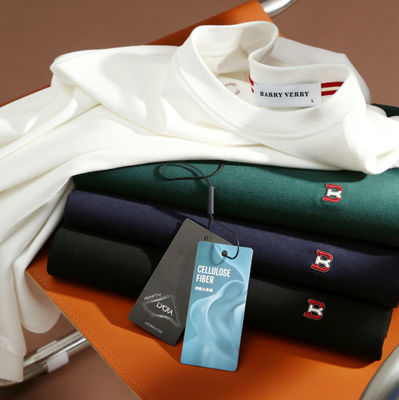 Pelle-Friendly 0 Pressure Feeling Hoodie da uomo a manica lunga senza rivestimento con modello di lettere