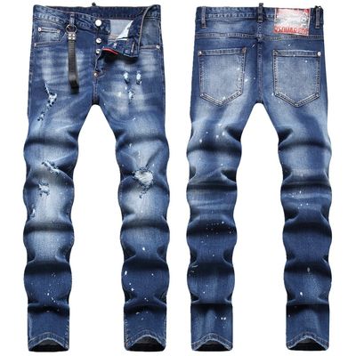 Giubbotti da uomo Slim Fit Mid Waist Baggy Jeans con adesivi digitali