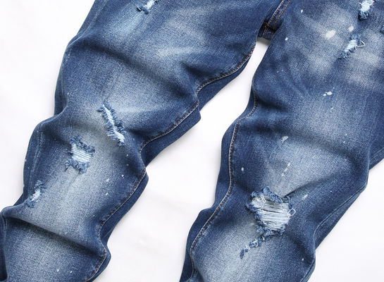 Giubbotti da uomo Slim Fit Mid Waist Baggy Jeans con adesivi digitali