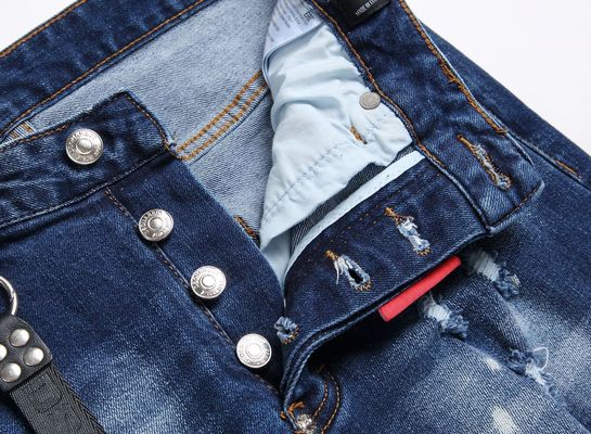 Giubbotti da uomo Slim Fit Mid Waist Baggy Jeans con adesivi digitali