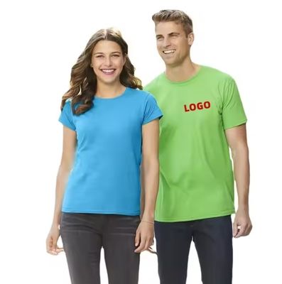 T-shirt personalizzato con logo e disegno per pubblicità maschile in Europa e negli Stati Uniti