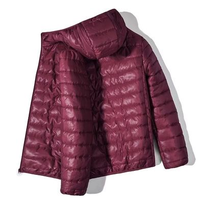 Cappotto a bolla di cotone con cappuccio caldo e leggero e traspirante per uomini nelle dimensioni S-6XL