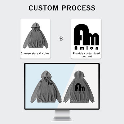 XMAMLON Custom Logo Unisex Zipper Hoodie Giacca Monkey Wash Tracksuit per la primavera