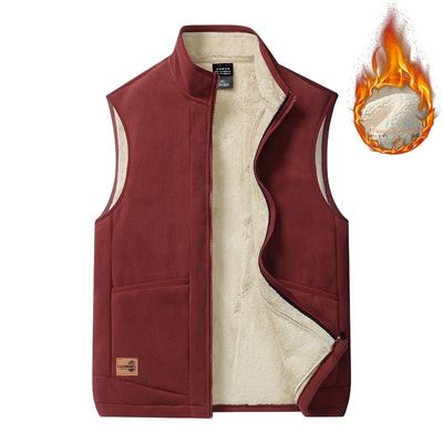 Grande taglia abito da uomo casual all-match con rivestimento di velluto e colletto da stand