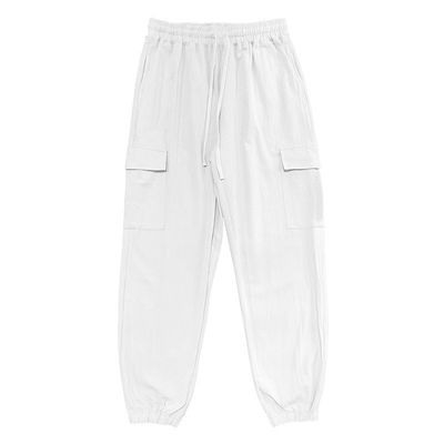 Pantaloni da uomo in disegno stampato e materiale di cotone e lino
