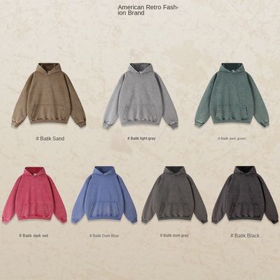 450G Cappuccine da uomo con logo personalizzato Batik Design e stampa di seta su tessuto di cotone