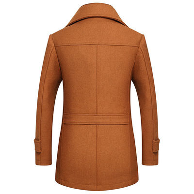 No Needle Detection Fashion City 24-35 anni Uomo Plus Size Double Collar Cappotto di lana