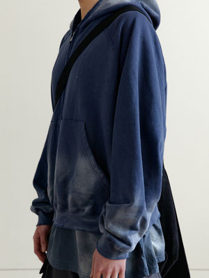 Vintage Zip Up Acid Wash Hoodies maschile Magliette con manica regolare