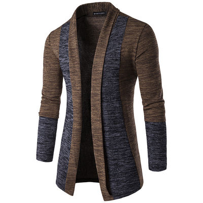 XMAMLON OEM abbigliamento da maglieria casual da uomo Cardigan a manica lunga con punti di colore a contrasto