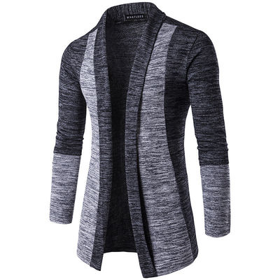 XMAMLON OEM abbigliamento da maglieria casual da uomo Cardigan a manica lunga con punti di colore a contrasto