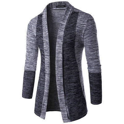 XMAMLON OEM abbigliamento da maglieria casual da uomo Cardigan a manica lunga con punti di colore a contrasto