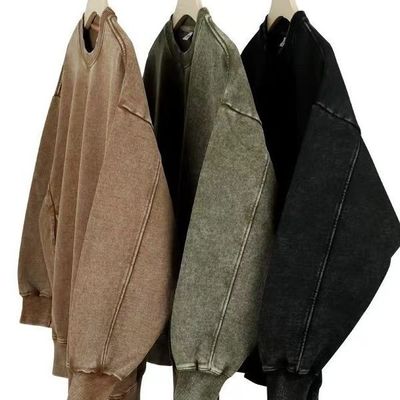 Anti-pilling 350g French Terry Vintage Hoodies abito da ginnastica per uomini da professionista