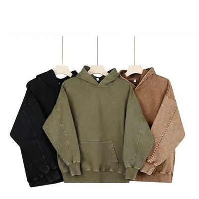 Anti-pilling 350g French Terry Vintage Hoodies abito da ginnastica per uomini da professionista
