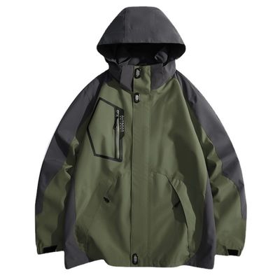 Giubbotti da uomo da corsa in inverno a cielo aperto Giubbotti a cappello staccabili impermeabili