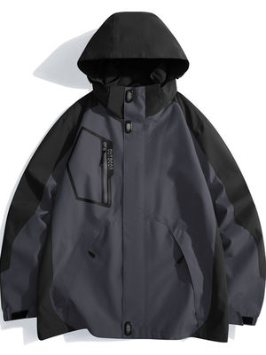 Giubbotti da uomo da corsa in inverno a cielo aperto Giubbotti a cappello staccabili impermeabili