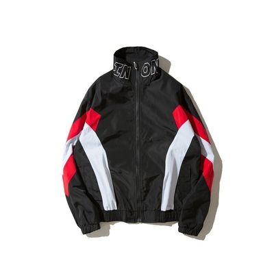 Collare a prova di vento, zip up, giacca da uomo, giacca da donna, con rilevamento aghi