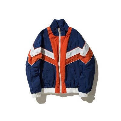 Collare a prova di vento, zip up, giacca da uomo, giacca da donna, con rilevamento aghi