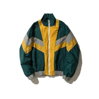 Collare a prova di vento, zip up, giacca da uomo, giacca da donna, con rilevamento aghi