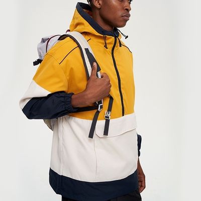 Stile manica normale XMAMLON Logo personalizzato Anoraks senza colletto Windbreaker Jacket per uomini