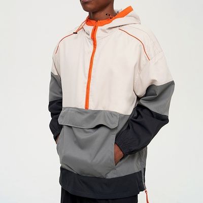 Stile manica normale XMAMLON Logo personalizzato Anoraks senza colletto Windbreaker Jacket per uomini