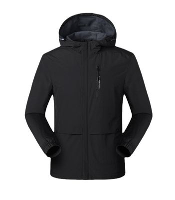 Giubbotto da caccia nero reversibile da uomo Respirante impermeabile Abbigliamento da sci Contaglio speciale
